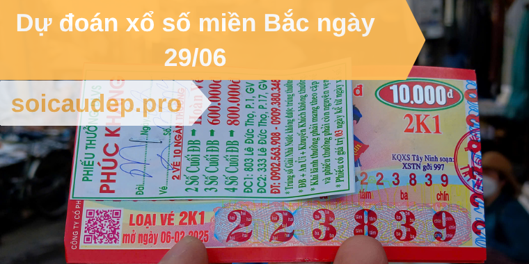Dự đoán xổ số miền Bắc ngày 29/06