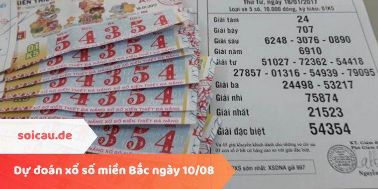 Dự đoán xổ số miền Bắc ngày 10/08